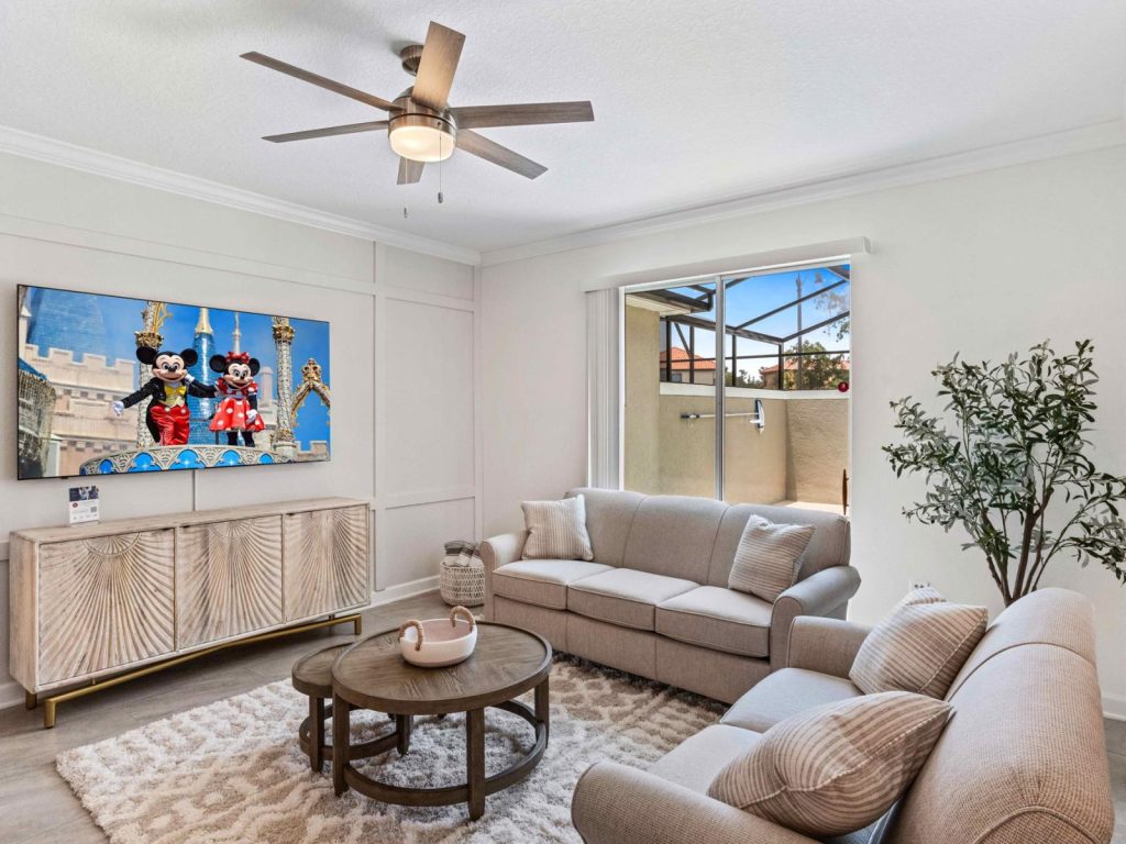 living room in our Kissimmee short-term rental