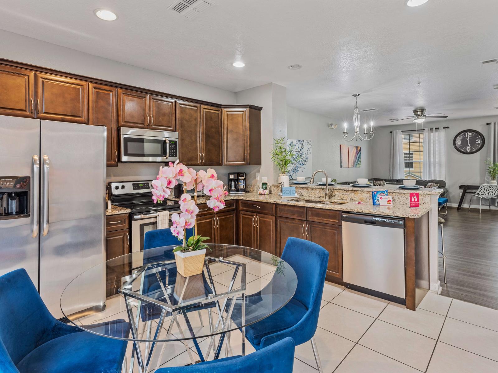 Kitchen and dining table